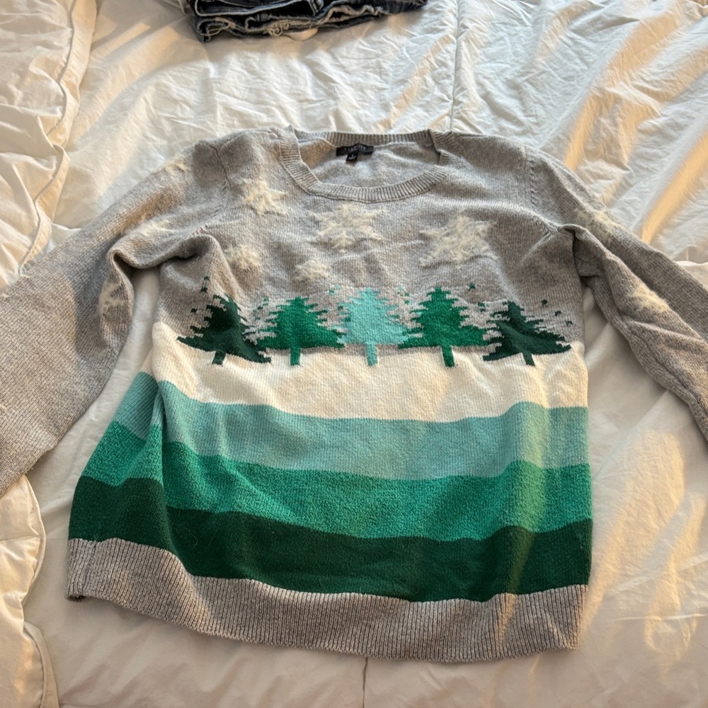 Talbots Gray Knit Sweater size P